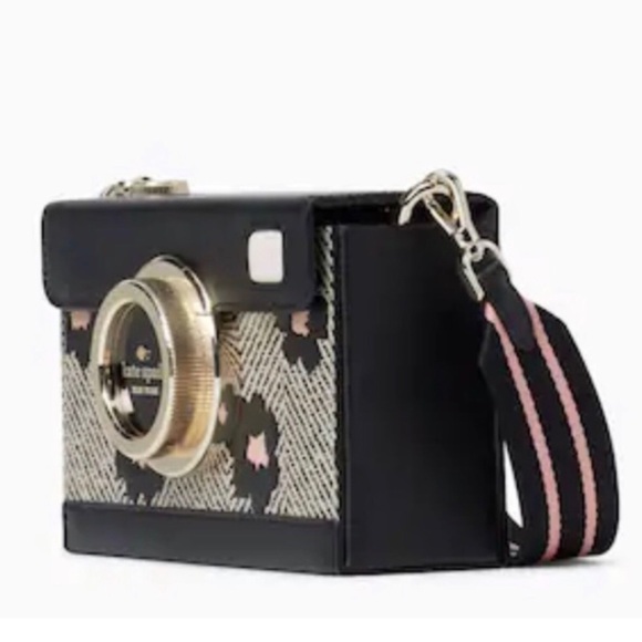 Kate Spade Oh Snap Herringbone Floral Camera Crossbody Bag - Picture 14 of 15